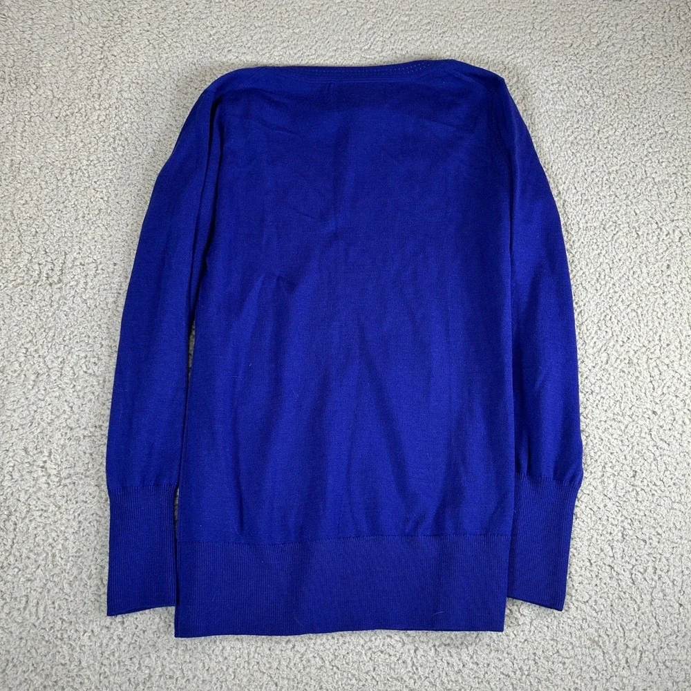 Banana Republic Mens Blue 100% Merino Wool V-Neck Sweater Size Medium 4813